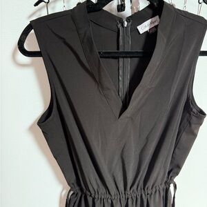 Calvin Klein Black V-Neck Jumpsuit